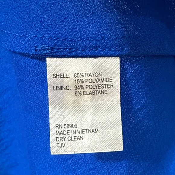 Alex Marie Royal Blue Wrap-Dress with 3/4 Sleeve - Picture 10 of 12